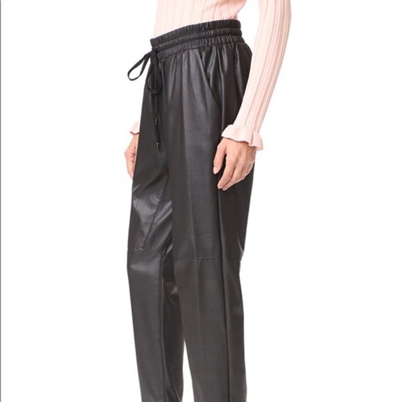 Rebecca Taylor Pants - Rebecca Taylor Faux Vegan Leather Joggers